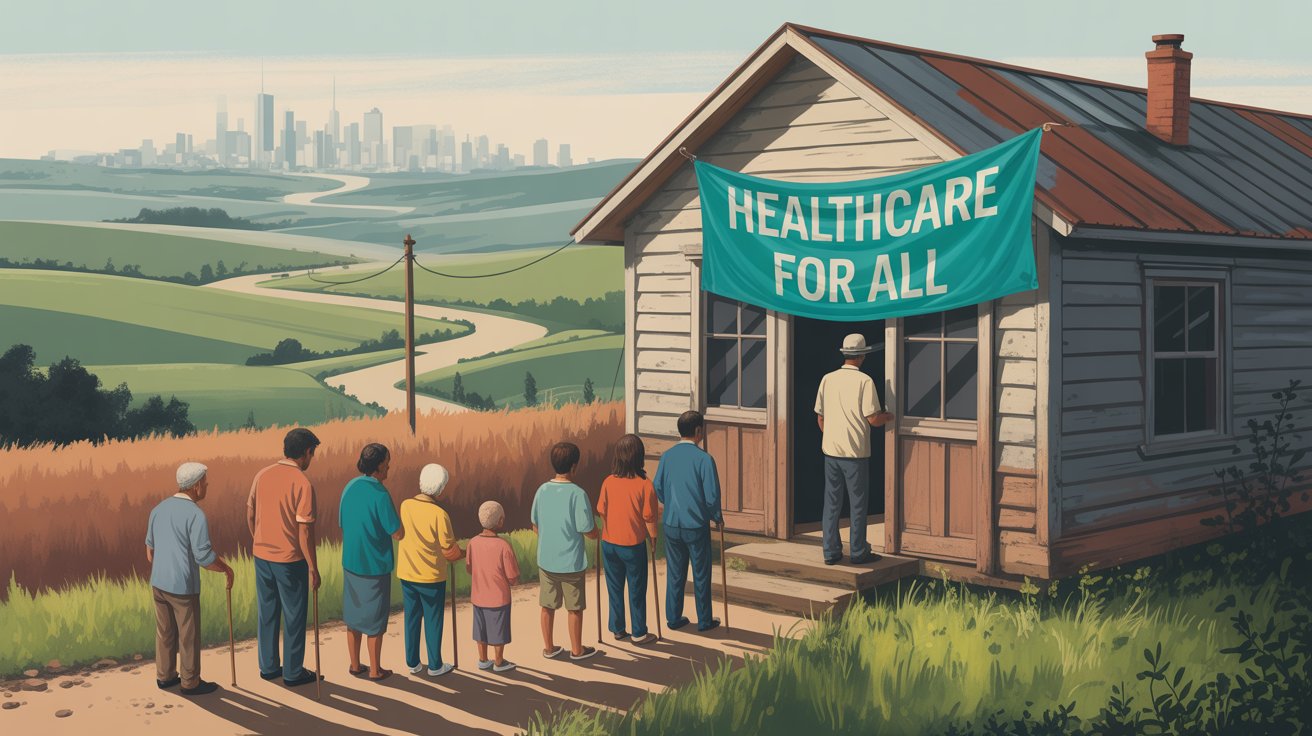 Healthcare Accessibility Challenge - world map showing medical access disparities